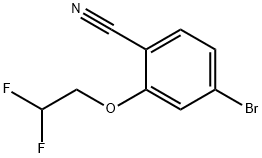 4-Bromo-2-(2,2-difluoroethoxy)benzonitrile Structure