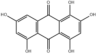 9,10-Anthracenedione, 1,2,4,5,7-pentahydroxy- 化学構造式