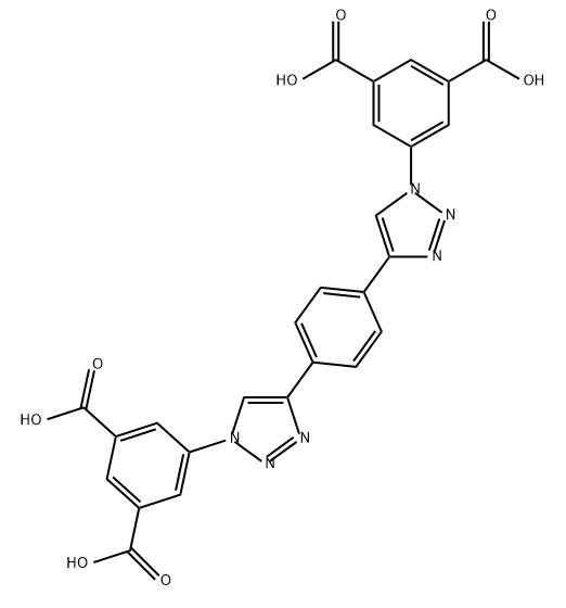 5,5'-(1,4-PHENYLENEBIS(1H-1,2,3-TRIAZOLE-4,1-DIYL))DIISOPHTHALIC ACID,1594109-86-0,结构式