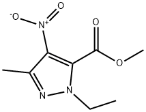 Methyl 1-ethyl-3-methyl-4-nitro-1H-pyrazole-5-carboxylate Structure