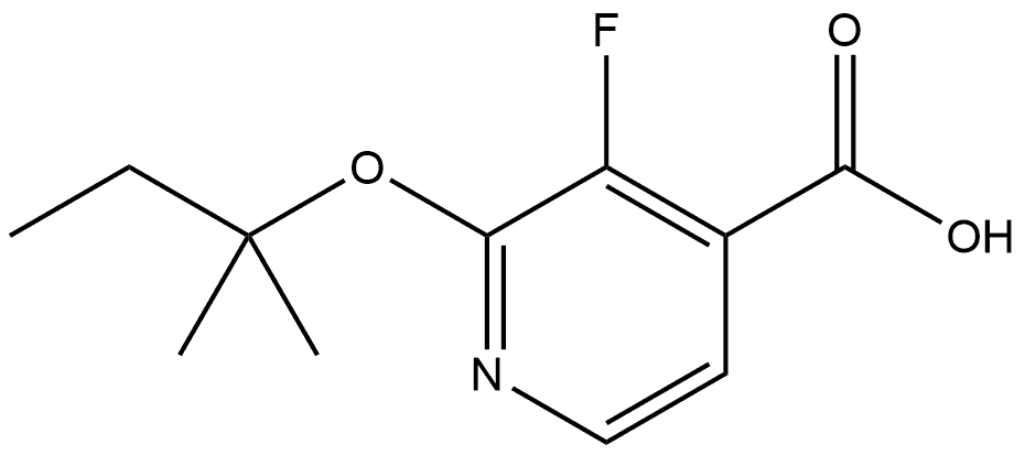 2-(1,1-Dimethylpropoxy)-3-fluoro-4-pyridinecarboxylic acid 结构式