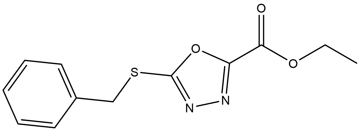 ethyl 5-(benzylthio)-1,3,4-oxadiazole-2-carboxylate Structure