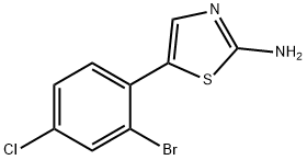 5-(2-Bromo-4-chlorophenyl)thiazol-2-amine 结构式