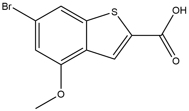 6-Bromo-4-methoxybenzothiophene-2-carboxylic Acid Struktur