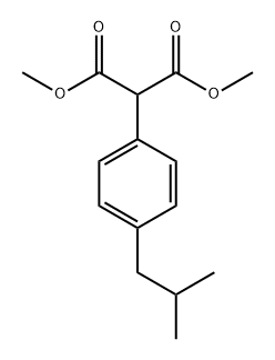 Propanedioic acid, 2-[4-(2-methylpropyl)phenyl]-, 1,3-dimethyl ester,159490-53-6,结构式