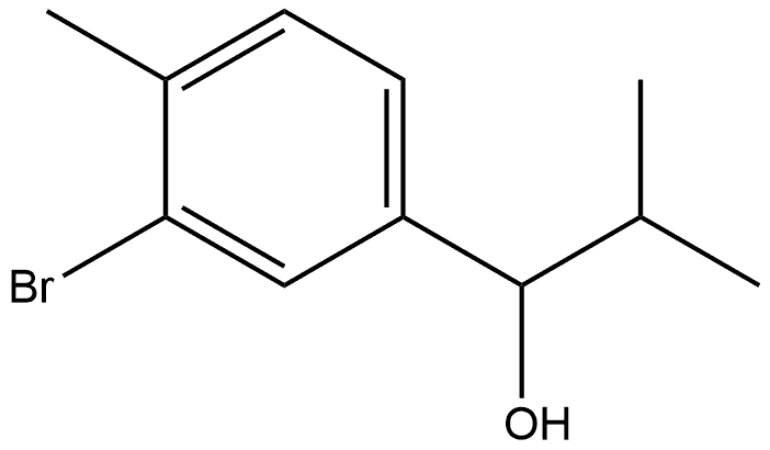 1-(3-bromo-4-methylphenyl)-2-methylpropan-1-ol Structure