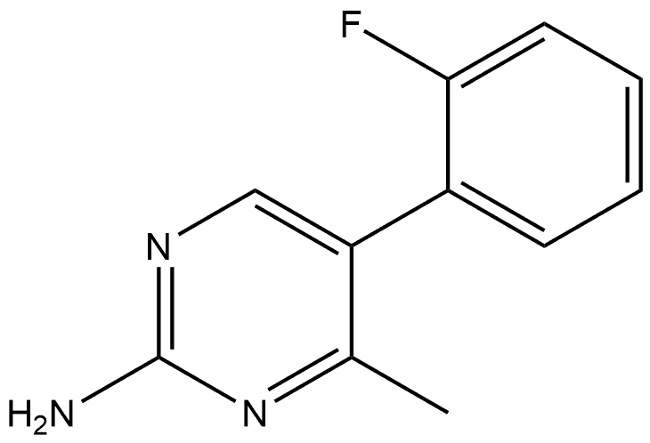 5-(2-Fluorophenyl)-4-methyl-2-pyrimidinamine Structure