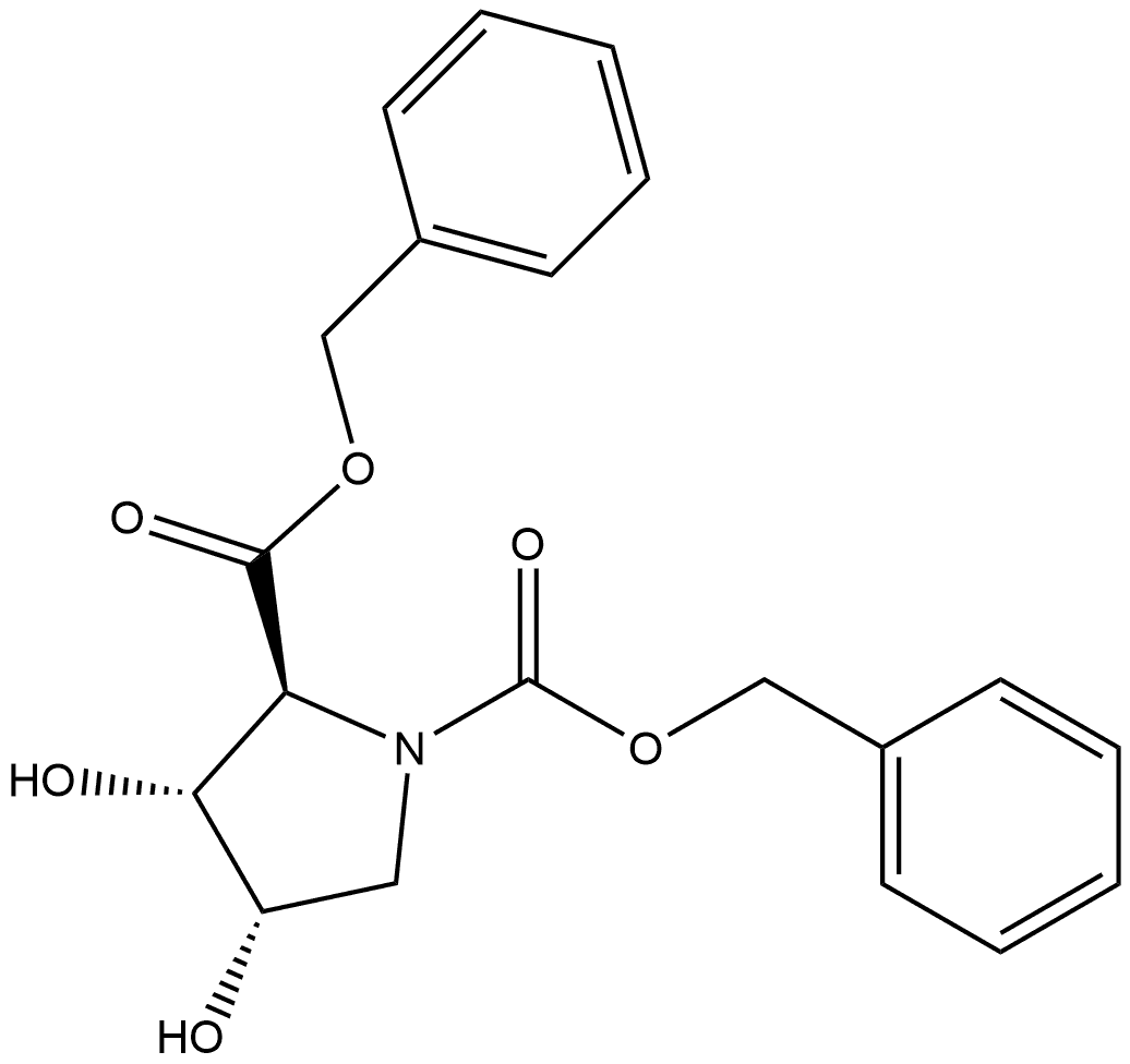 1,2-Pyrrolidinedicarboxylic acid, 3,4-dihydroxy-, bis(phenylmethyl) ester, [2S-(2α,3β,4β)]- (9CI)