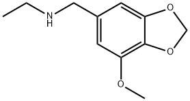 1,3-Benzodioxole-5-methanamine, N-ethyl-7-methoxy- 化学構造式