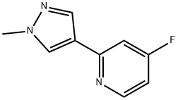4-氟-2-(1-甲基-1H-吡唑-4-基)吡啶, 1595860-49-3, 结构式