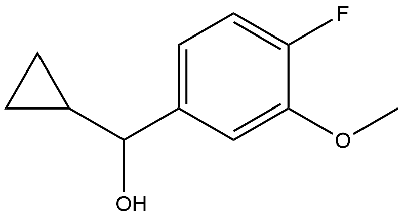 α-Cyclopropyl-4-fluoro-3-methoxybenzenemethanol 化学構造式