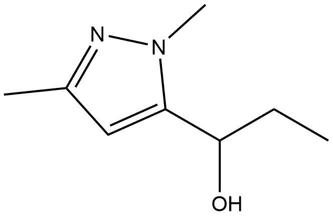 α-Ethyl-1,3-dimethyl-1H-pyrazole-5-methanol Structure