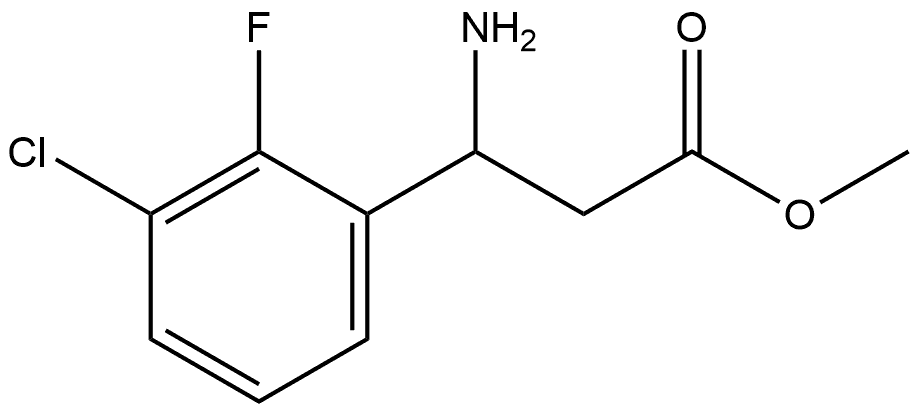 Benzenepropanoic acid, β-amino-3-chloro-2-fluoro-, methyl ester 化学構造式