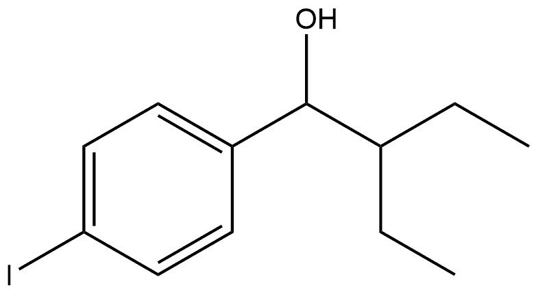 α-(1-Ethylpropyl)-4-iodobenzenemethanol 化学構造式