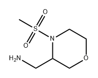 3-Morpholinemethanamine, 4-(methylsulfonyl)- Struktur