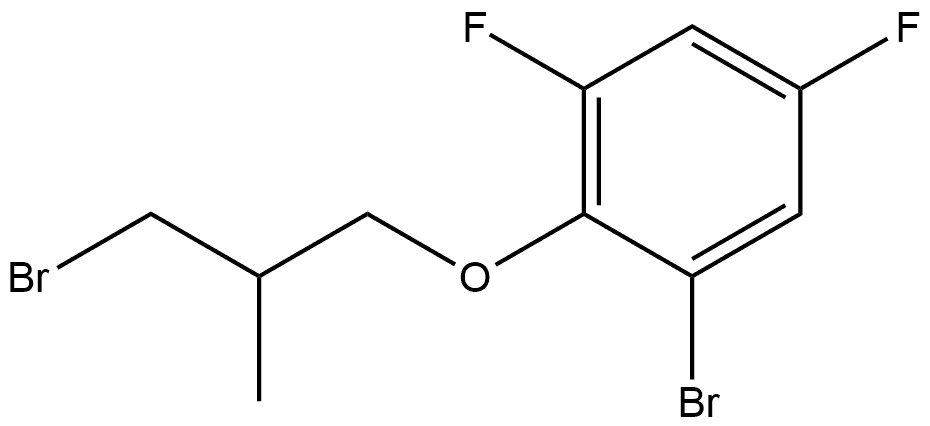 1-Bromo-2-(3-bromo-2-methylpropoxy)-3,5-difluorobenzene Struktur