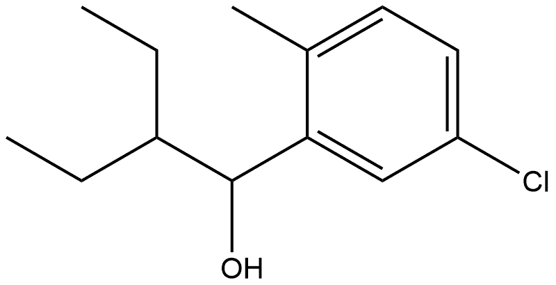 5-Chloro-α-(1-ethylpropyl)-2-methylbenzenemethanol 结构式