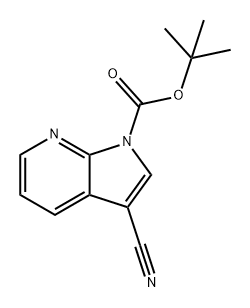 1H-Pyrrolo[2,3-b]pyridine-1-carboxylic acid, 3-cyano-, 1,1-dimethylethyl ester Structure