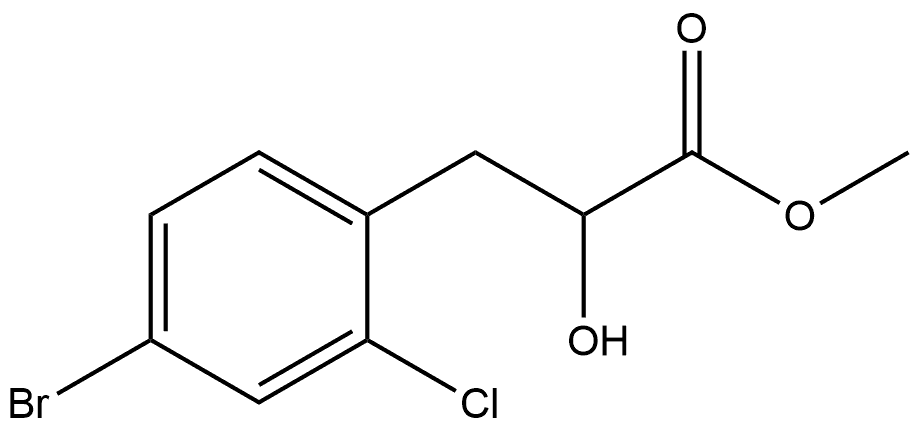 Methyl 3-(4-Bromo-2-chlorophenyl)-2-hydroxypropanoate Structure