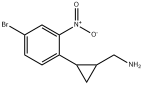 (2-(4-Bromo-2-nitrophenyl)cyclopropyl)methanamine Structure