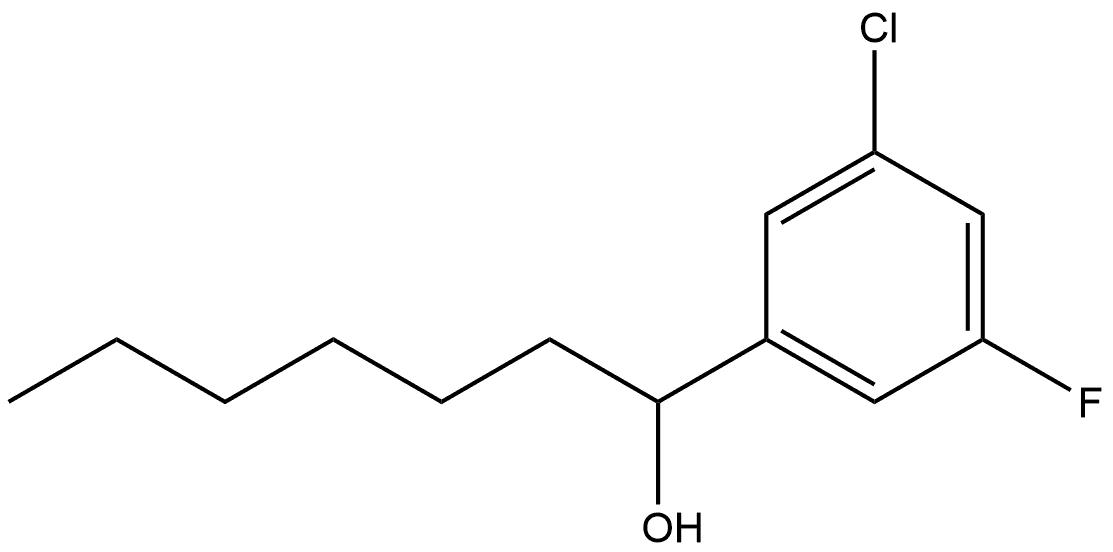 3-Chloro-5-fluoro-α-hexylbenzenemethanol Struktur