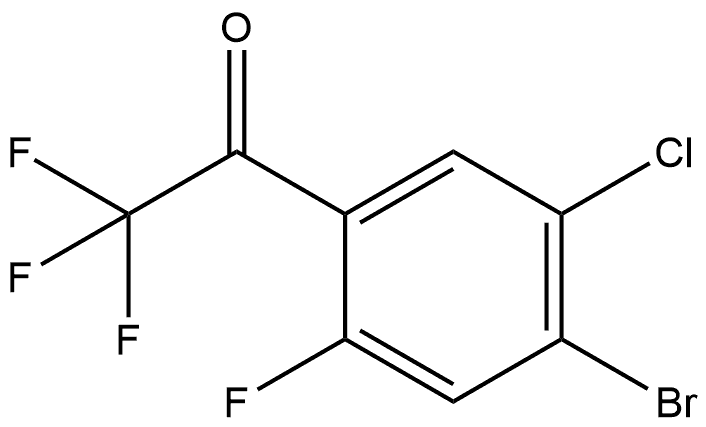 1-(4-BROMO-5-CHLORO-2-FLUOROPHENYL)-2,2,2-TRIFLUOROETHANO, 1598151-03-1, 结构式