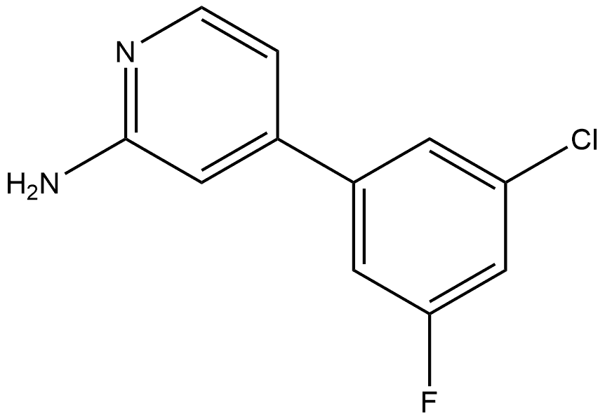 4-(3-Chloro-5-fluorophenyl)-2-pyridinamine Struktur