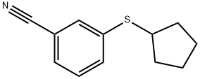 3-(cyclopentylsulfanyl)benzonitrile Structure