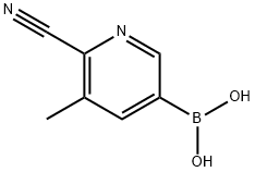 Boronic acid, B-(6-cyano-5-methyl-3-pyridinyl)- Struktur