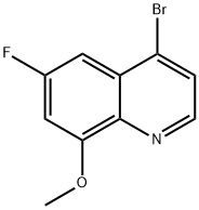 4-Bromo-6-fluoro-8-methoxyquinoline Structure