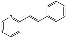 Pyrimidine, 4-[(1E)-2-phenylethenyl]- 化学構造式