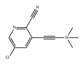 2-Pyridinecarbonitrile, 5-chloro-3-[2-(trimethylsilyl)ethynyl]- Structure