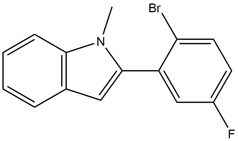 2-(2-溴-5-氟苯基)-1-甲基吲哚 结构式