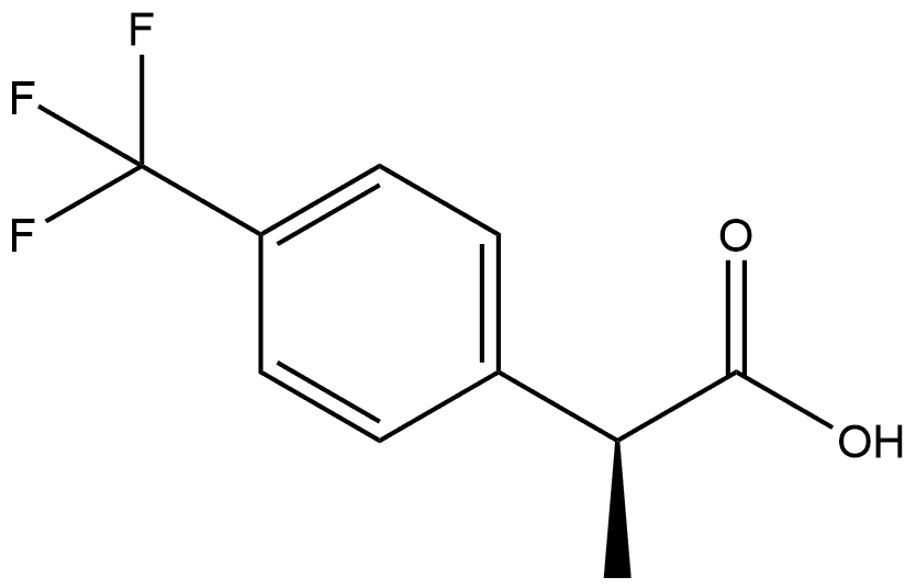 (S)-2-(4-(三氟甲基)苯基)丙酸,1600519-19-4,结构式