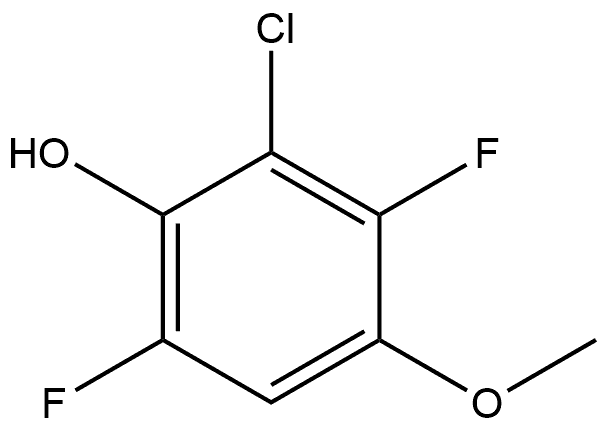 2-chloro-3,6-difluoro-4-methoxyphenol Struktur