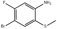 4-Bromo-5-fluoro-2-(methylthio)benzenamine Struktur
