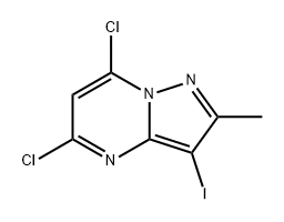 Pyrazolo[1,5-a]pyrimidine, 5,7-dichloro-3-iodo-2-methyl- Structure