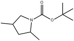 tert-butyl 2,4-dimethylpyrrolidine-1-carboxylate Struktur