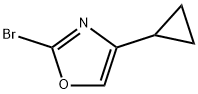 Oxazole, 2-bromo-4-cyclopropyl- Struktur