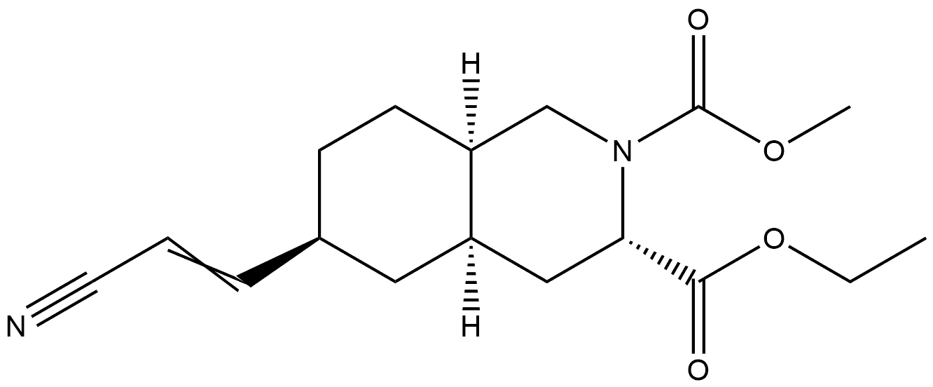 2,3(1H)-Isoquinolinedicarboxylic acid, 6-(2-cyanoethenyl)octahydro-, 3-ethyl 2-methyl ester, [3S-(3α,4aα,6β,8aα)]- (9CI)