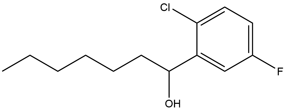 2-Chloro-5-fluoro-α-hexylbenzenemethanol Struktur