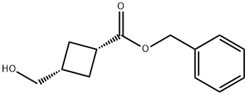 Cyclobutanecarboxylic acid, 3-(hydroxymethyl)-, phenylmethyl ester, cis- Structure