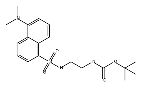 Carbamic acid, N-[2-[[[5-(dimethylamino)-1-naphthalenyl]sulfonyl]amino]ethyl]-, 1,1-dimethylethyl ester Structure