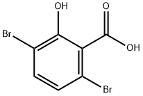 Benzoic acid, 3,6-dibromo-2-hydroxy- 化学構造式