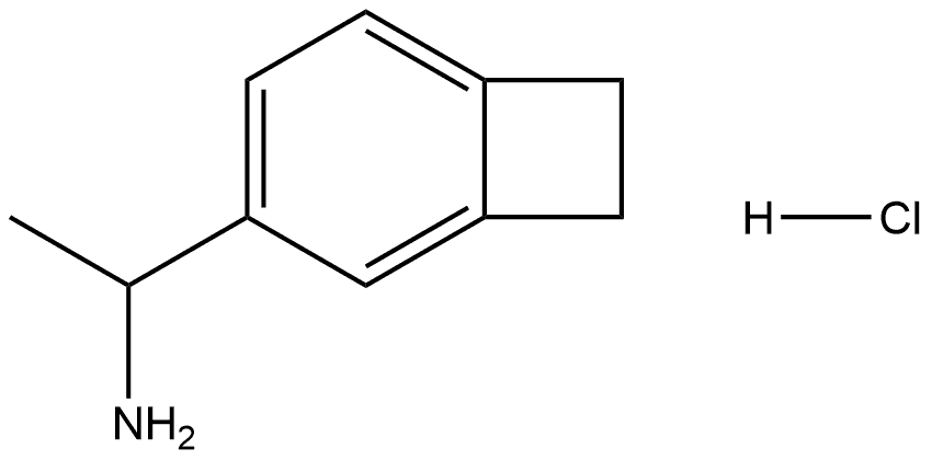 1-(bicyclo[4.2.0]octa-1,3,5-trien-3-yl)ethan-1-amine hydrochloride 化学構造式