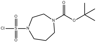 4-(氯磺酰基)-1,4-二氮杂-1-羧酸叔丁酯 结构式