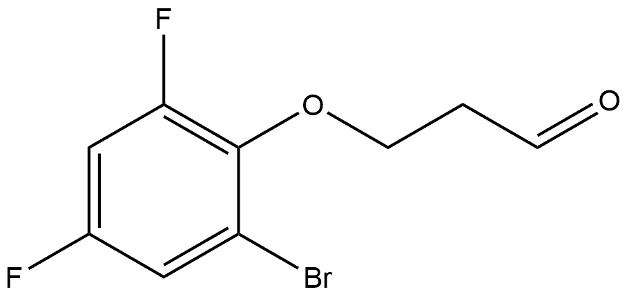 3-(2-Bromo-4,6-difluorophenoxy)propanal Structure