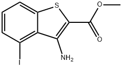 Methyl 3-amino-4-iodobenzothiophene-2-carboxylate 化学構造式