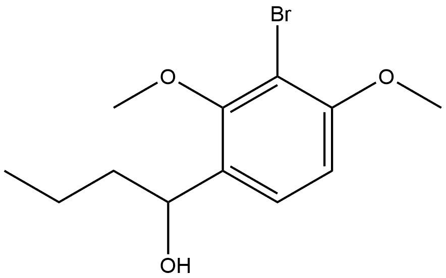 3-Bromo-2,4-dimethoxy-α-propylbenzenemethanol 结构式