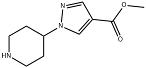 1-(哌啶-4-基)-1H-吡唑-4-甲酸甲酯 结构式